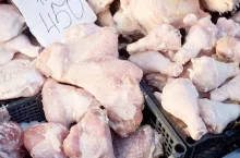 chicken meat at a market