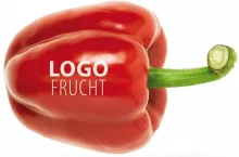 Bell pepper is red colors on a white background. clipping path.