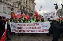 Protest rolników pod Pałacem Prezydenckim