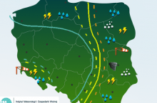 Prognoza burz na 27.06.2020. Źródło: IMGW