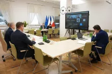 Spotkanie online kierownictwa MRiR z Ministrem Polityki Rolnej i Żywności Ukrainy M.Solskim, fot. MRiRW