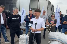 Michał Kołodziejczak podczas dzisiejszej konferencji w Krakowie, fot. Agrounia