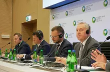 Od lewej: Paulius Astrauskas - wiceminister rolnictwa Litwy, Kaspars Gerhards - minister rolnictwa Łotwy, Nekula - minister rolnictwa Republiki Czeskiej i Henryk Kowalczyk - wicepremier, minister rolnictwa i rozwoju wsi, fot. mw