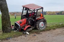zderzenie z traktorem