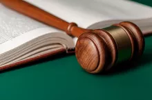 Mallet of a judge, close up shot