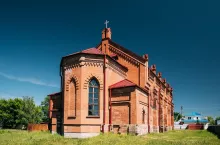 Rahachow, Belarus. Catholic Church Of Anthony Of Padua. It Is Historical And Cultural Value Of Republic Of Belarus.