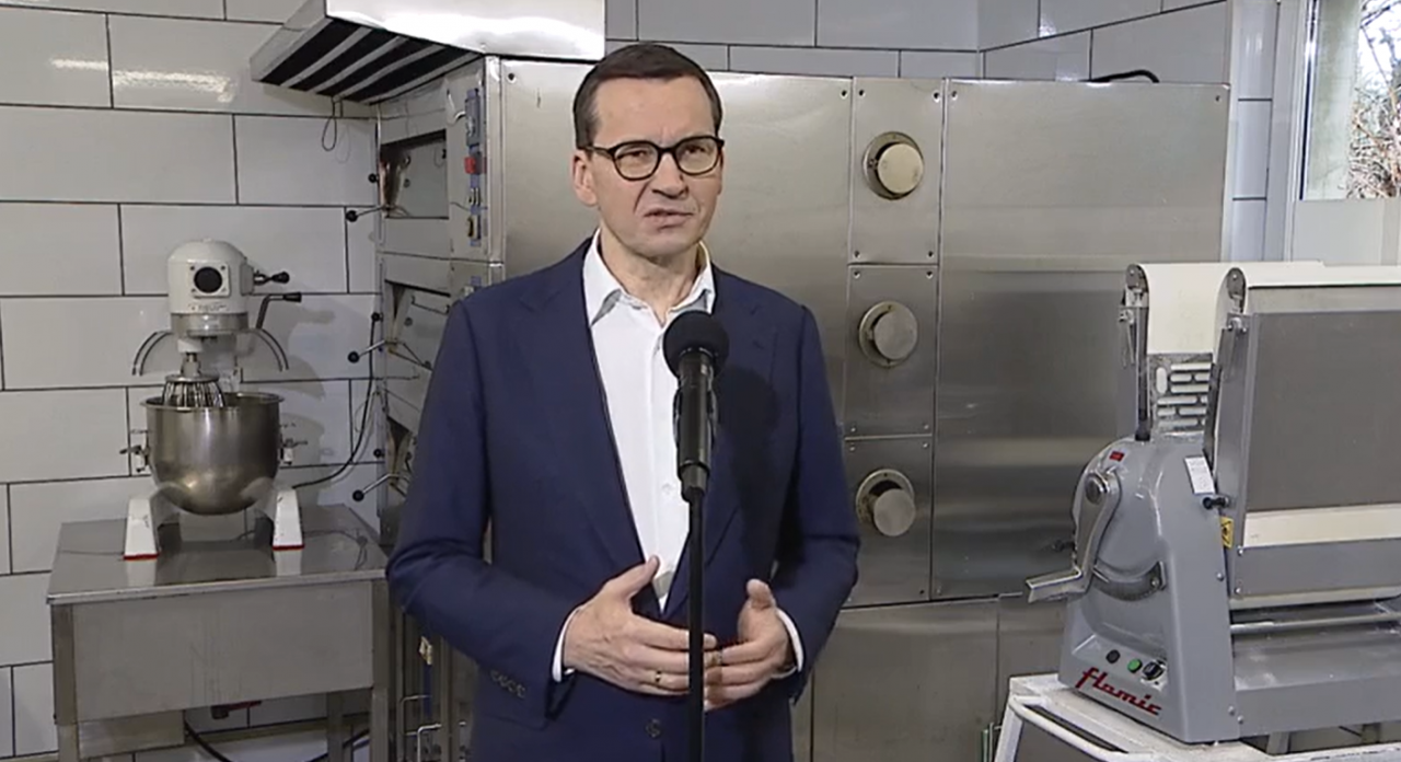 <p>Morawiecki w piekarni wystąpienie, inflacja</p>