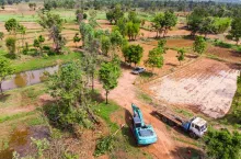 The top view of human deforestation