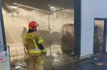 Pożar w gospodarstwie warzywniczym