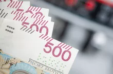 Brand New Five Hundred Zloty Polish Currency Banknotes. Poland Business and Economy Theme