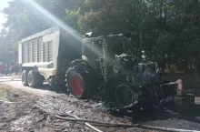gadomiec pożar ciągnika