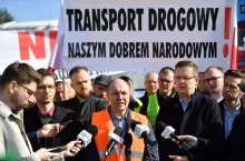 Strajk Polskich Przeowznikow zdjecie ze strajku w marcu 2023 Fot. Strajk Polskich Przewoznikow Facebook