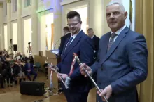 Od prawej: Jerzy Borucki i Adam Grabowski – syn Andrzeja Grabowskiego