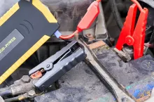 Wires connect the car launcher to the battery