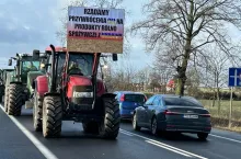 Protest rolników w Sękowie w woj. wielkopolskim