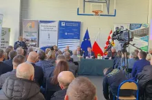 Wiktor Szmulewicz podczas inauguracji Wielkopolskiego Forum Rolniczego w Opatówku.