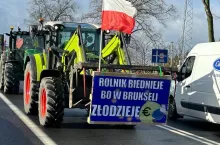 Protest rolników w Sękowie w woj. wielkopolskim