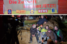 Protesty rolników: ciągniki zablokowały magazyny największych sieci handlowych. Polała się gnojówka