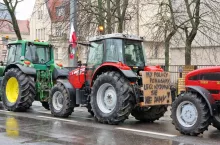 Zdjęcie z protestu rolników w Poznaniu 9.02.204