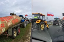Protest rolników k. Lublina. Tysiące ciągników blokuje drogi