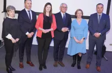 Zespół Sumi Agro Poland na konferencji z okazji 30-lecia firmy (od prawej): dr Daniel Zawada – dyrektor Działu Rejestracji i Rozwoju, Urszula Filipecka – dyrektor marketingu, Tomasz Malczewski – prezes Sumi Agro Poland, Justyna Wasiak – specjalistka ds. upraw ogrodniczych, Jacek Preuss – specjalista ds. produktów rolniczych i Marta Strzelecka-Berek – Communication&Marketing Services Manager