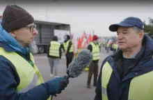 Wiesław Gryn na proteście rolników
