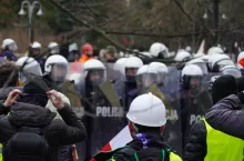 Protesty rolników policja