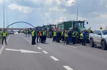 Rrotest rolników na węźle w Pyrzycach