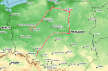 Mapa trasy Akcji Jedziemy dla Borysa!