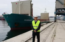 Pierre Pages prezes Mondry Sp. z o.o. na terenie Mondry Terminal Gdynia