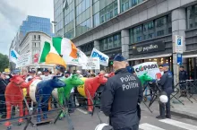 Protest producentów mleka w Brukseli (27.05.2024)