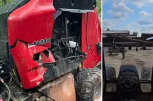 Urwany dach w ciągniku FitFarmera, zmiażdżona prasa. Jakie szkody mają rolnicy po wichurach?