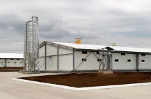 Technical room for the pigs on a cloudy day