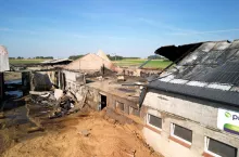 Pożar gospodarstwa mlecznego w gminie Osiek