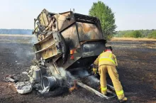 Prasa spłonęła doszczętnie.