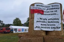 Protest rolników w Chojnicach na Pomorzu