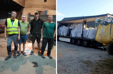 Rolnicy zebrali zboże i siano dla zniszczonych gospodarstw.