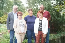 Na zdjęciu (od lewej): Paweł Karczmarek – zastępca kierownika Działu Skupu OSM Krasnystaw, Jolanta Nosowska – kierownik Działu Skupu, Kinga Rybaczek, Elżbieta Jaroszyńska – instruktor służby surowcowej oraz Piotr Rybaczek