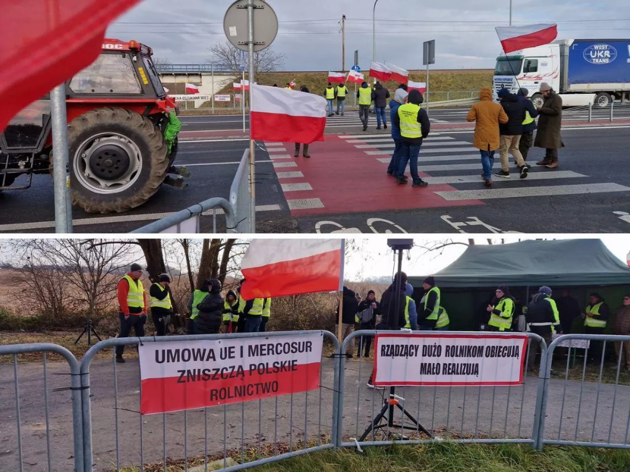 Protest rolników w Medyce