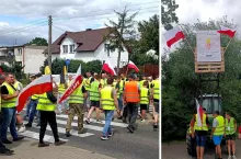 Protest rolników kolo Chojnic.