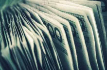 Plenty of Polish Zloty Banknotes Closeup Photo. Polish One Hundred Zlotych Bills.