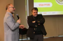 Prof. Hansgeorg Schönberger z niezależnej firmy doradczej NU Agrar i Karol Bujoczek, Dyrektor Wydawniczy AgroHorti Media
