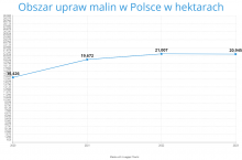 Opracowanie własne na podstawie danych z rejestru upraw ARiMR