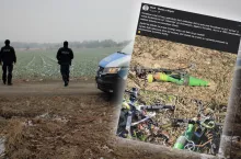 Mało kto by się nie przestraszył, gdyby na swoim polu znalazł drona z czymś, co wygląda jak ładunek wybuchowy.