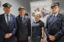 Wioski tematyczne, Wioska Kolejarzy: Czesław Kudaj - członek Stowarzyszenia Kolejarz, Władysław Grabowski - prezes Stowarzyszenia Kolejarz, Anna Graf - dyrektorka GOKiS Miłkowice, Edward Graniczny członek Stowarzyszenia Kolejarz
