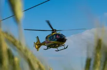 Na miejscu lądował helikopter LPR.