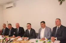 Od lewej – prezes Stanisław Jamiołkowski, Bogusław Sołjan, Marek Siniło, Robert Wojtkielewicz, Leszek Skutnik i Marek Kurzyna