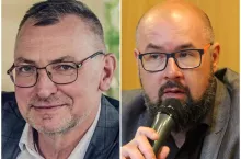 Obecny prezes zarządu PZHiPBM – znany i uznany hodowca bydła mięsnego Jacek Klimza (z lewej) wytacza zarzuty przeciwko byłemu prezesowi Jackowi Zarzeckiemu (z prawej).