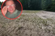 Bardowski pokazuje, co zrobił grad. ”Buraka i soję poszatkowało”