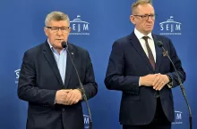 Poseł Zbigniew Kuźmiuk i poseł Robert Telus